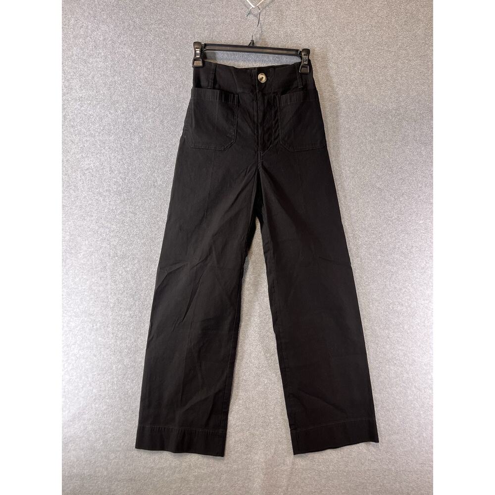 Anthropologie Maeve Colette Magic Fabric Cropped Pants Size 24 Tall in Black